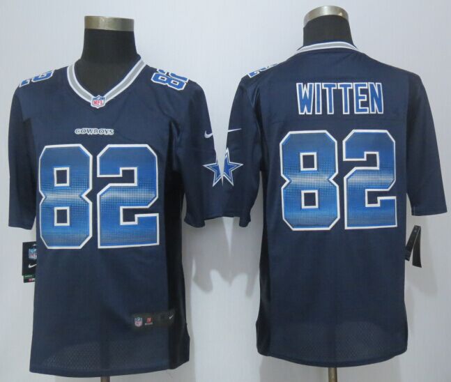 Dallas Cowboys 82 Witten Pro Line Navy Blue Fashion Strobe 2015 New Nike Jersey